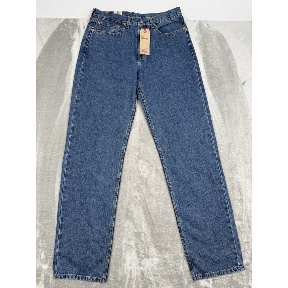 Levis 550 Jeans Mens 34x36 Medium Wash Relaxed Fit Western Denim Tapered Leg NWT
